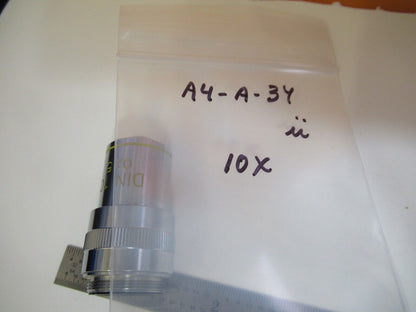 EDMUND SCIENTIFIC JAPAN 10X OBJECTIVE OPTICS MICROSCOPE PART AS PICTURED A4-A-34