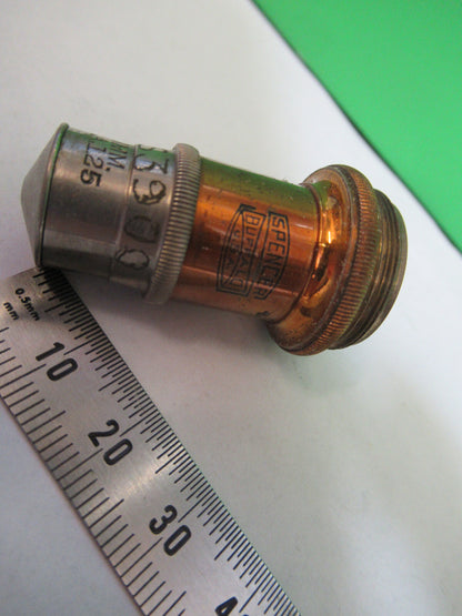 ANTIKES MESSING SPENCER OBJEKTIVLINSENOPTIK MIKROSKOPTEIL WIE ABGEBILDET Z1-A-156