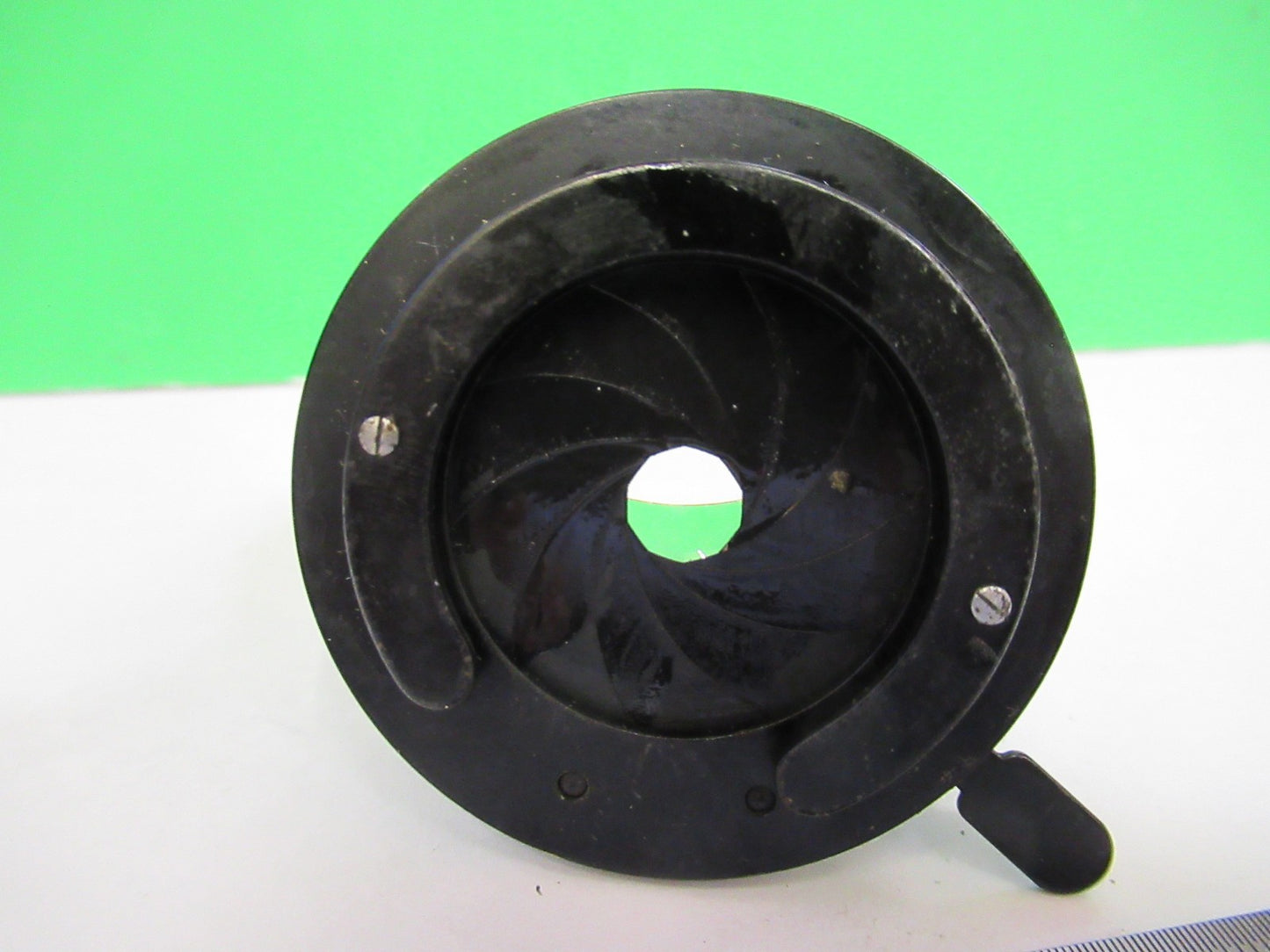 BAUSCH LOMB ANTIQUE CONDENSER IRIS ASSEMBLY MICROSCOPE PART AS PICTURED T3-B-49