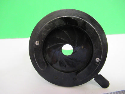 BAUSCH LOMB ANTIQUE CONDENSER IRIS ASSEMBLY MICROSCOPE PART AS PICTURED T3-B-49