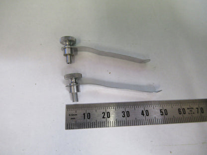 CARL ZEISS GERMANY PAIR CLIPS  MICROSCOPE PART AS PICTURED F3-B-19