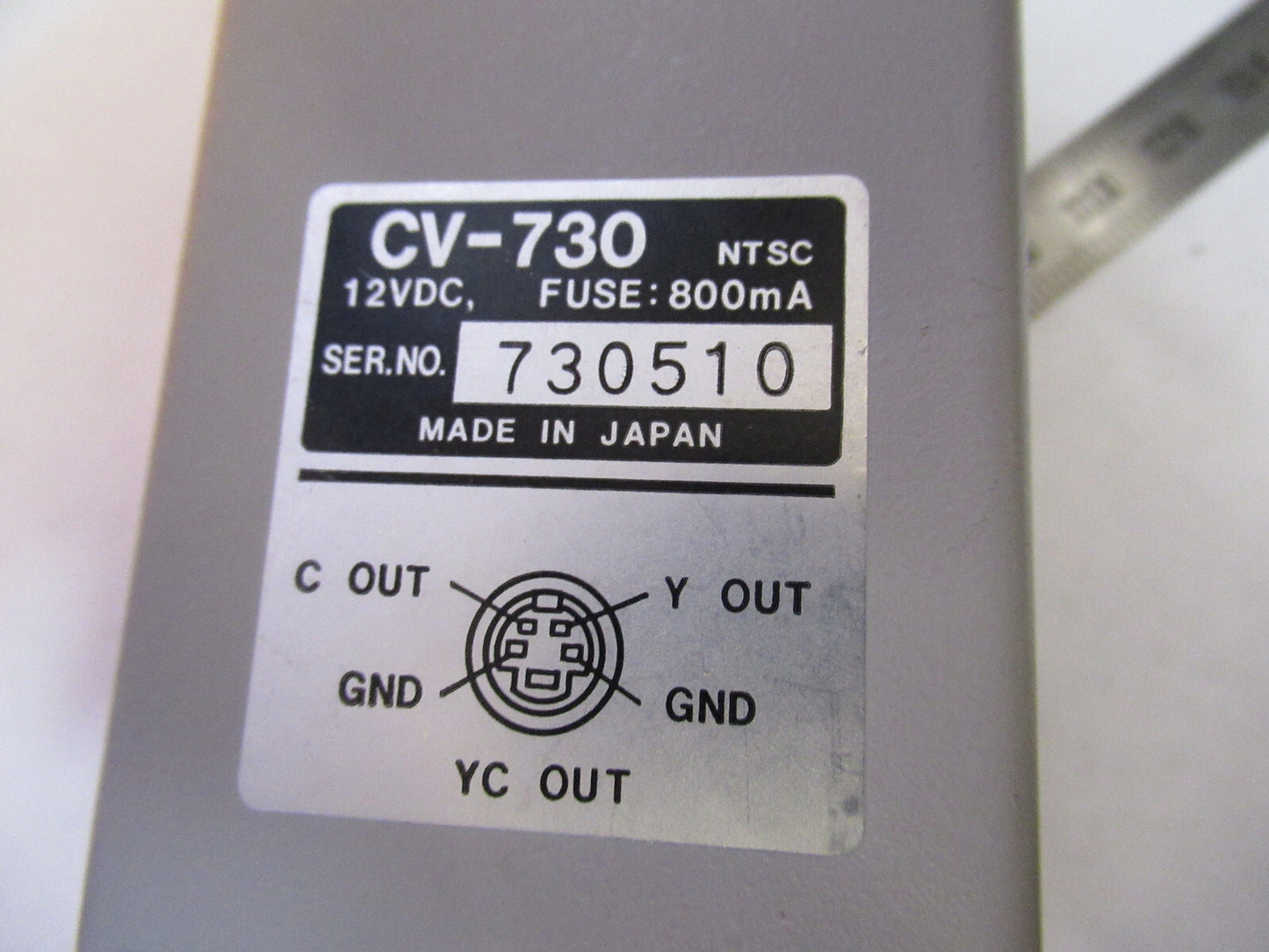 INDUSTRIAL LABPRO CCD CV-730 MICROSCOPE CAMERA OPTICS AS PICTURED 72-C-16