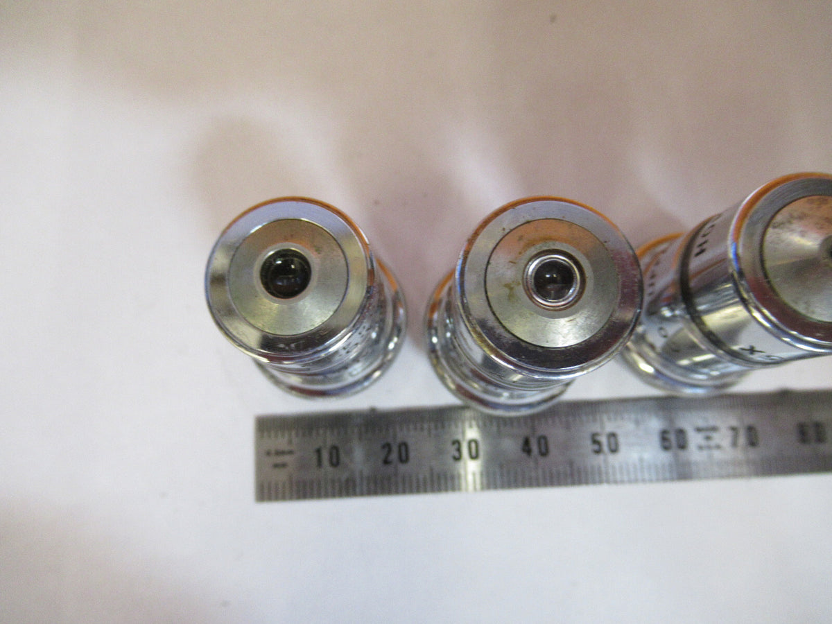 LOT AO AMERICAN SPENCER OBJECTIVES OPTICS MICROSCOPE PART AS PICTURED S4-B-35