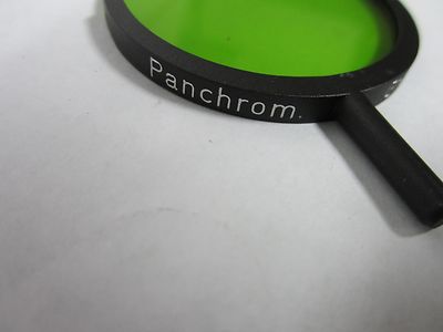 MICROSCOPE PART FILTER LEITZ LEICA GERMANY GREEN PANCHROM OPTICS AS IS BIN#J7-85