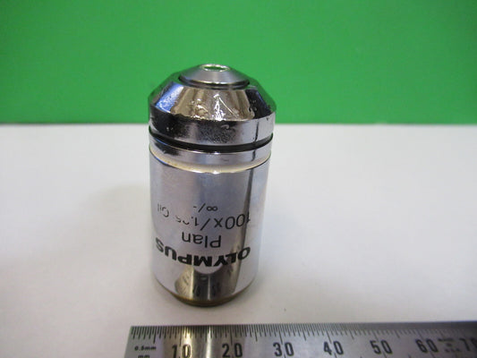 Olympus Objective Infinity Lens 100X Pl Optics Microscope Part AS Pic