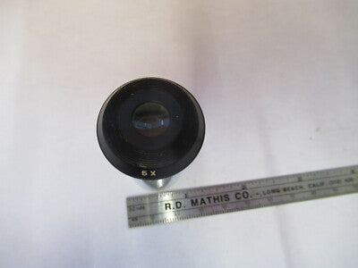 ANTIQUE BAUSCH LOMB EYEPIECE 5X OPTICS MICROSCOPE PART AS PICTURED &8z-a-114