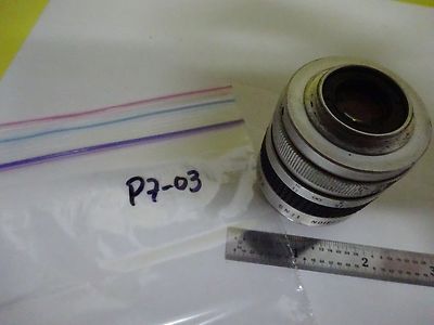 MICROSCOPE PART OPTICAL COSMICAR TV LENS 25 mm CAMERA OPTICS AS IS BIN#P7-03