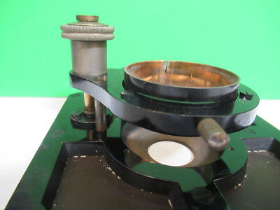 ANTIQUE STAGE TABLE ERNST LEITZ GERMANY MICROSCOPE PART AS PICTURED &Q9-A-39