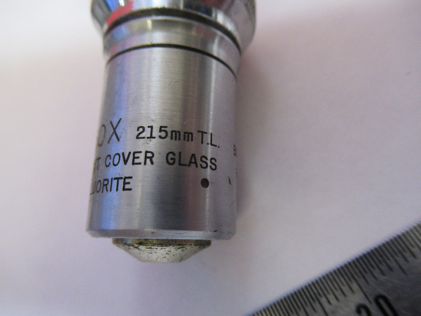 BAUSCH LOMB 50X    /215mm OBJECTIVE LENS MICROSCOPE PART AS PICTURED T8-B-18
