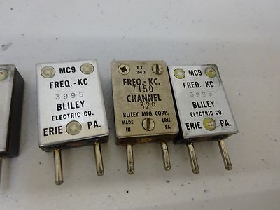 LOT ANTIQUE BLILEY MC9 QUARTZ CRYSTALS WWII FREQUENCY CONTROL AS IS BIN#K6-74