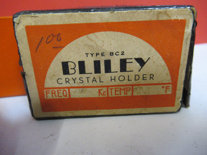VINTAGE QUARTZ CRYSTAL BLILEY + BOX FREQUENCY CONTROL PICTURED S4-B-84