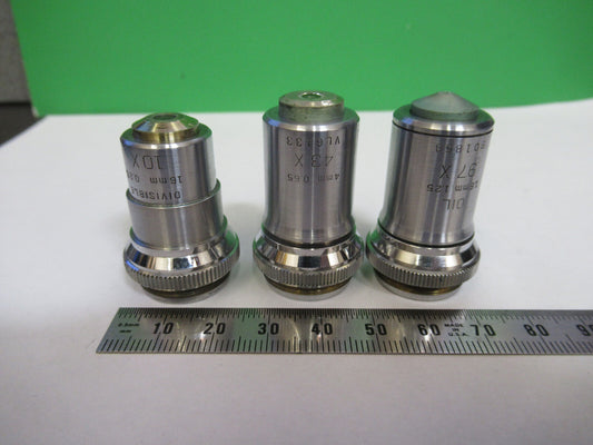 Lot Objectives Lenses Bausch & Lomb Microscope Part