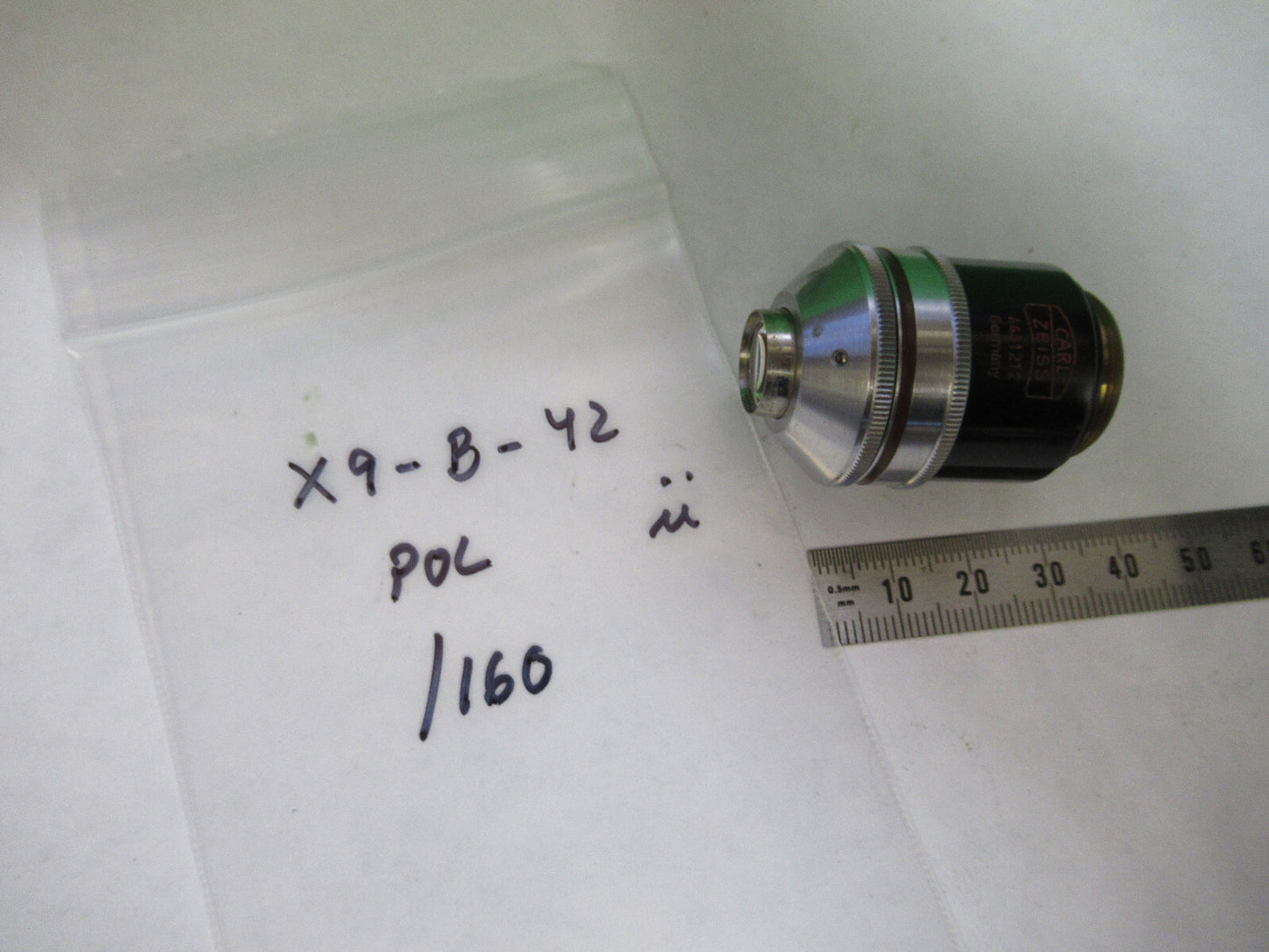 ZEISS OBJECTIVE POL 2.5X /160 POLARIZATION MICROSCOPE PART AS PICTURED X9-B-42