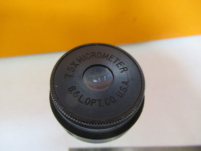Bausch & Lomb Micrometer 7.5X Ocular Eyepiece Microscope Part AS Pic