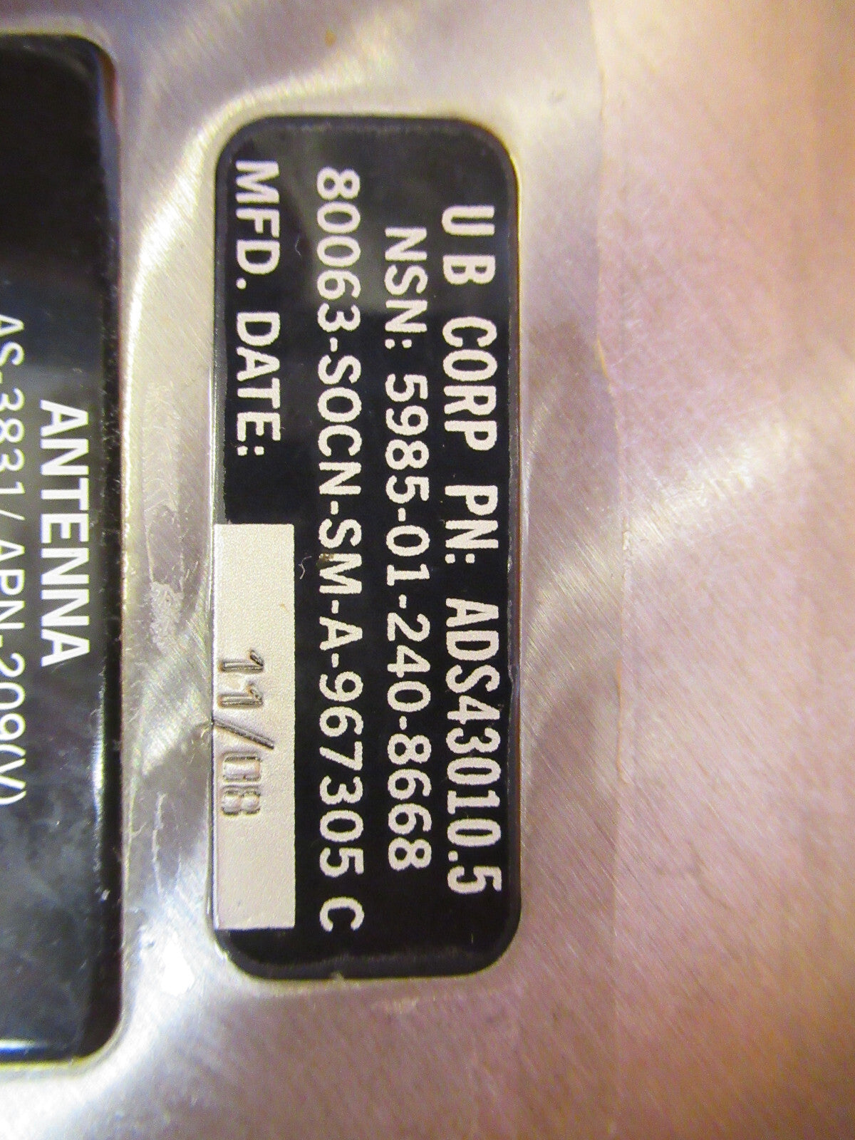 ANTENNA UH-60 AS-3831 APN-209(v) NSN 5985-01-246-8668 AIRCRAFT PART Q9-FT-97