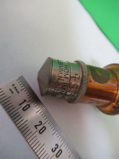 ANTIKES MESSING SPENCER OBJEKTIVLINSENOPTIK MIKROSKOPTEIL WIE ABGEBILDET Z1-A-156