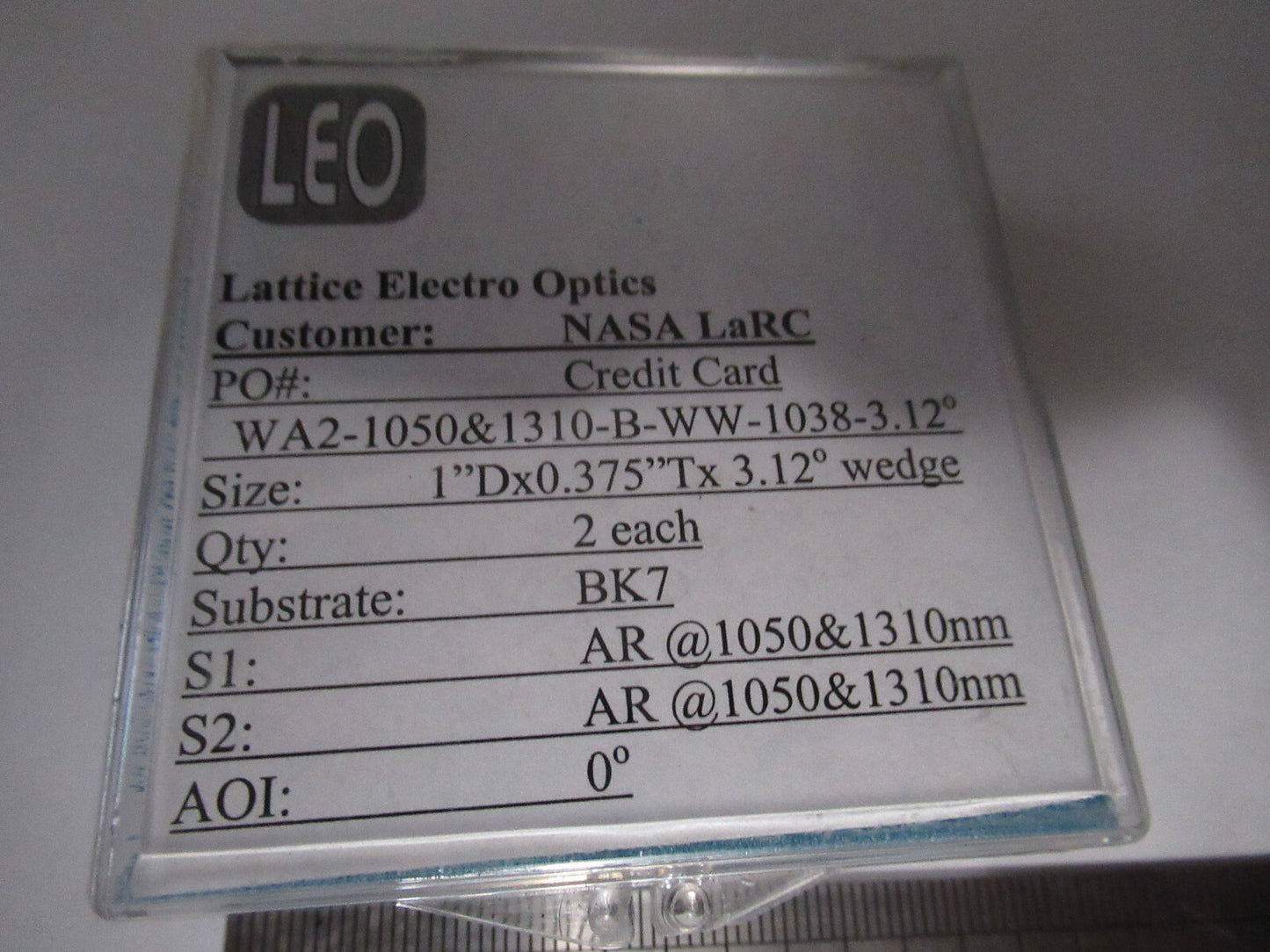 ex Nasa Optical Lot 1050 nm Lenses Laser Optics