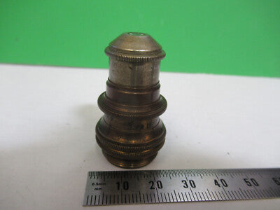 Antique Brass Bausch & Lomb Objective Microscope Part Optics