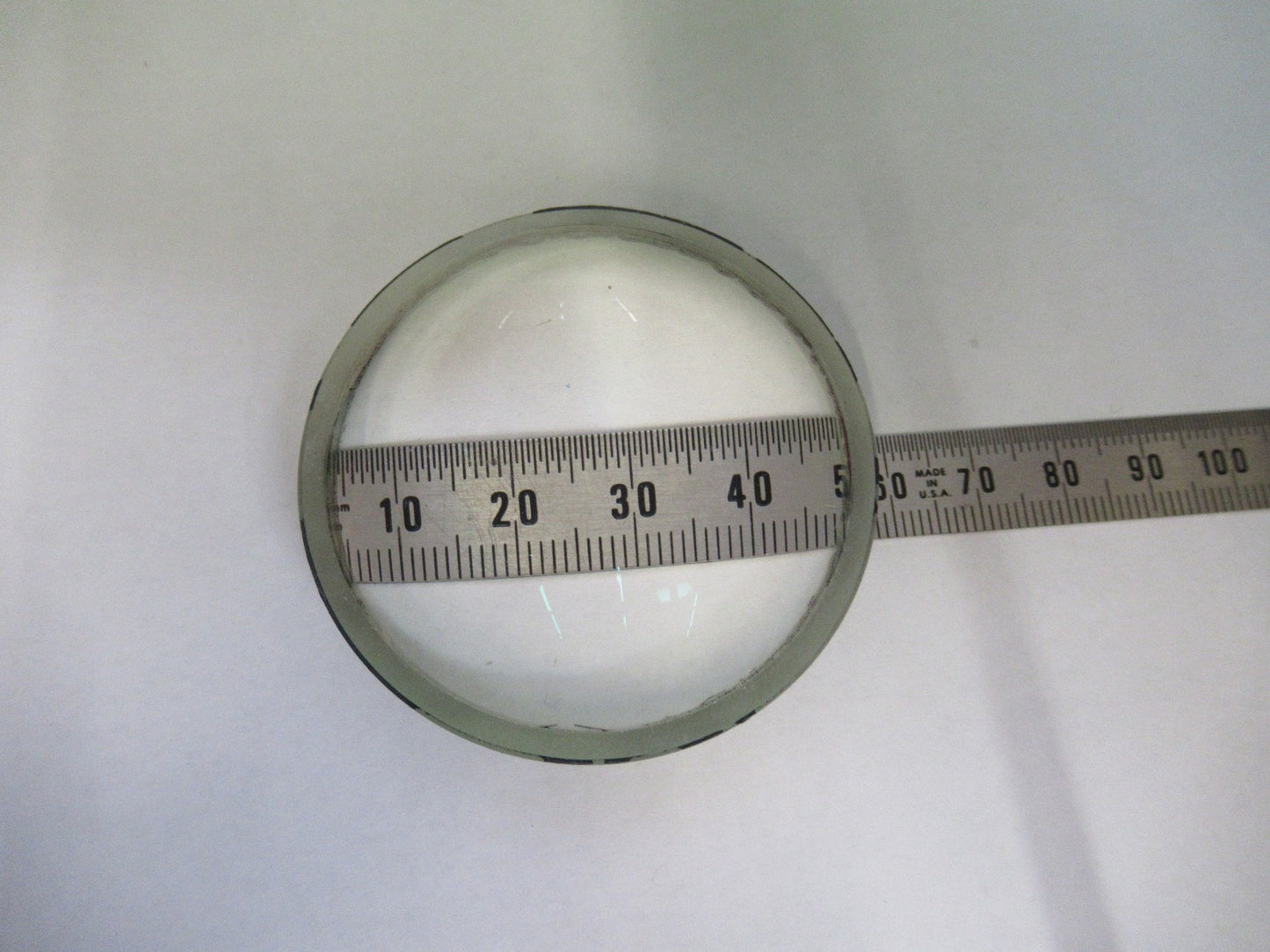 OPTICAL CONVEX CONCAVE LENS THICK GLASS MIL SPEC OPTICS AS PICTURED V3-A-07