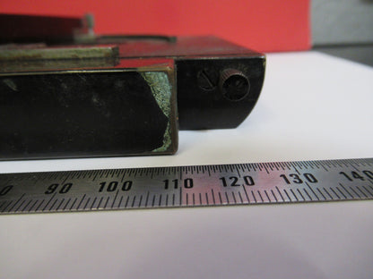 ANTIQUE BAUSCH LOMB XY STAGE TABLE HEAVY MICROSCOPE PART AS PICTURED S3-B-40
