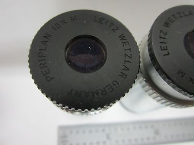 Lot 2 Ea Ernst Leitz Germany Eyepieces PERIPlan 10X Microscope Part Optics