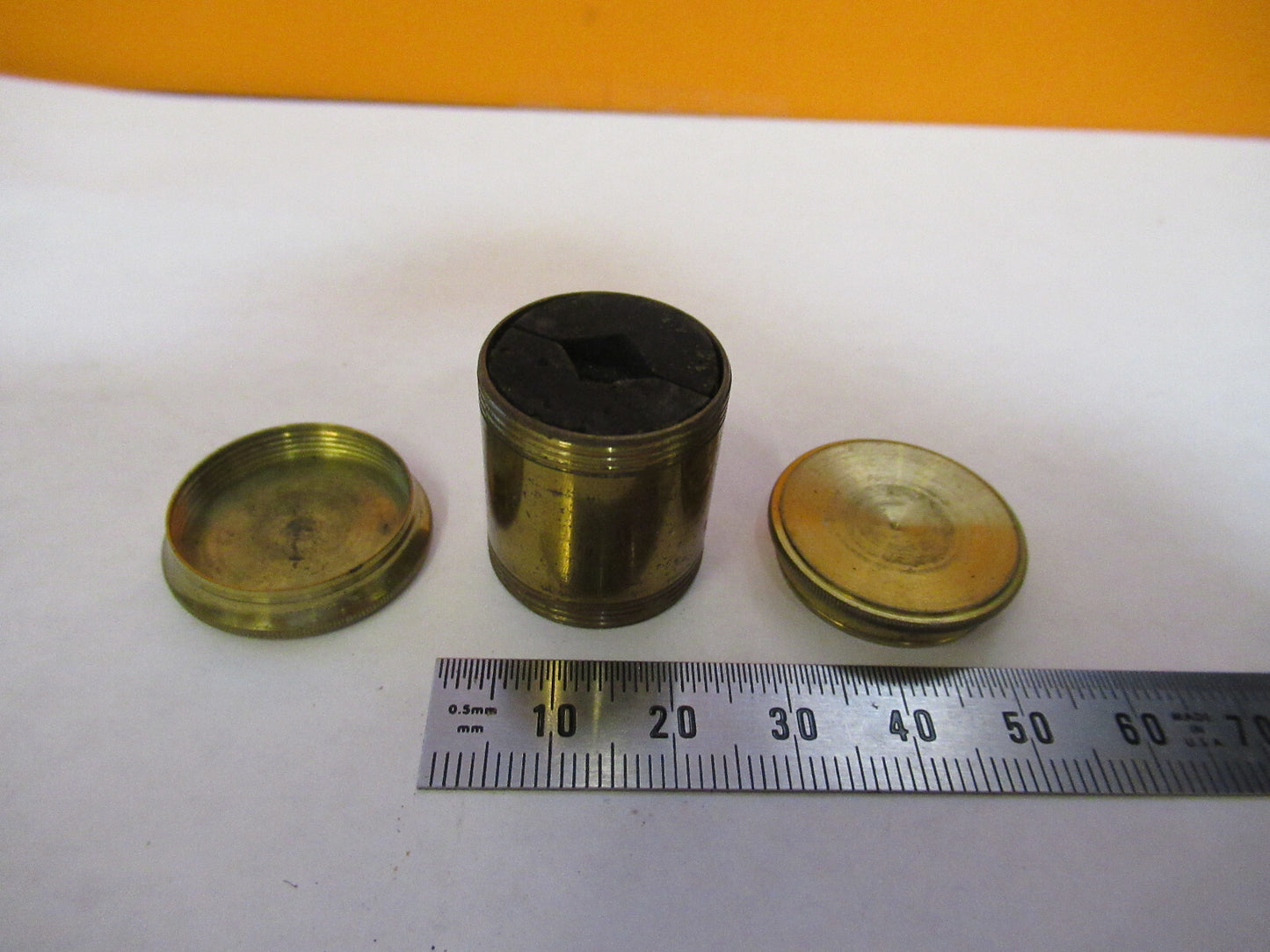 ANTIQUE BRASS POLARIZER EYEPIECE BECK LONDON MICROSCOPE PART AS PICTURED Y2-A-66