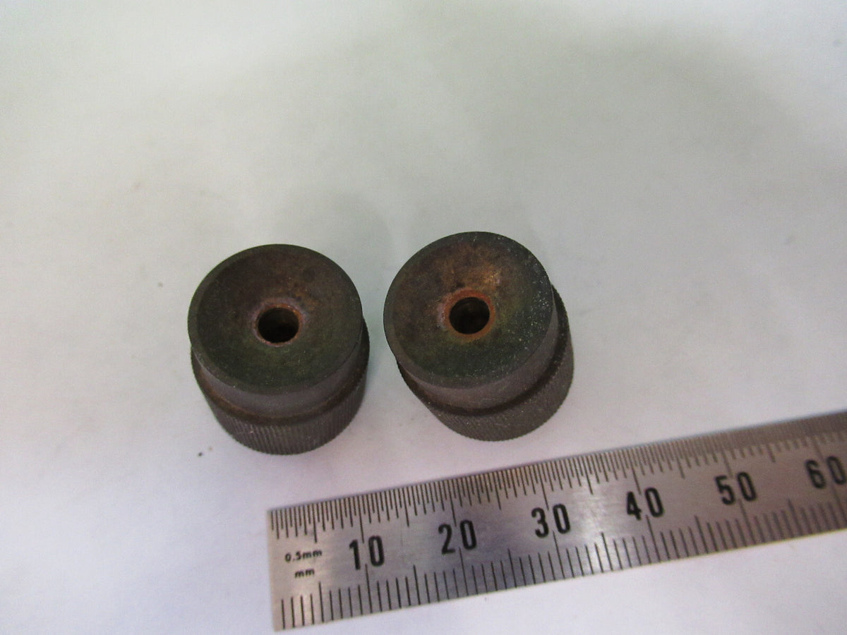 ANTIQUE RARE BAUSCH LOMB BRASS KNOBS FINE SET MICROSCOPE AS PICTURED X6-A-72