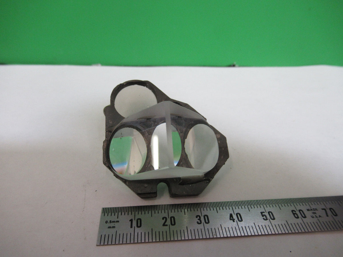 AMSCOPE GLASS PRISM SET HEAD OPTICS MICROSCOPE PART AS PICTURED 80-B-37