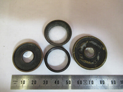 Antique Brass Mounted Lenses Lotmicroscope Part