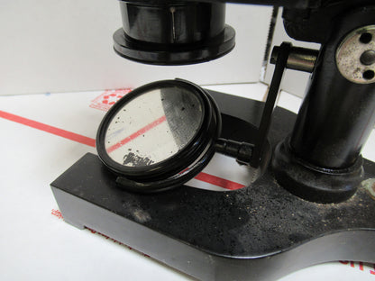 ANTIQUE GUNDLACH ROCHESTER BRASS  MICROSCOPE OPTICS AS PICTURED LOB-3
