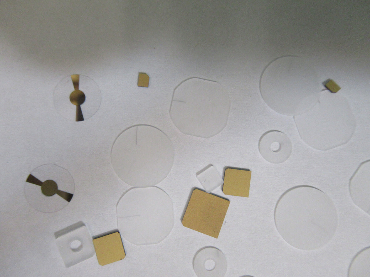 Lot Blanks Piezoelectric Quartz Crystal X-y-cut Gold Coated Piezo Sensor