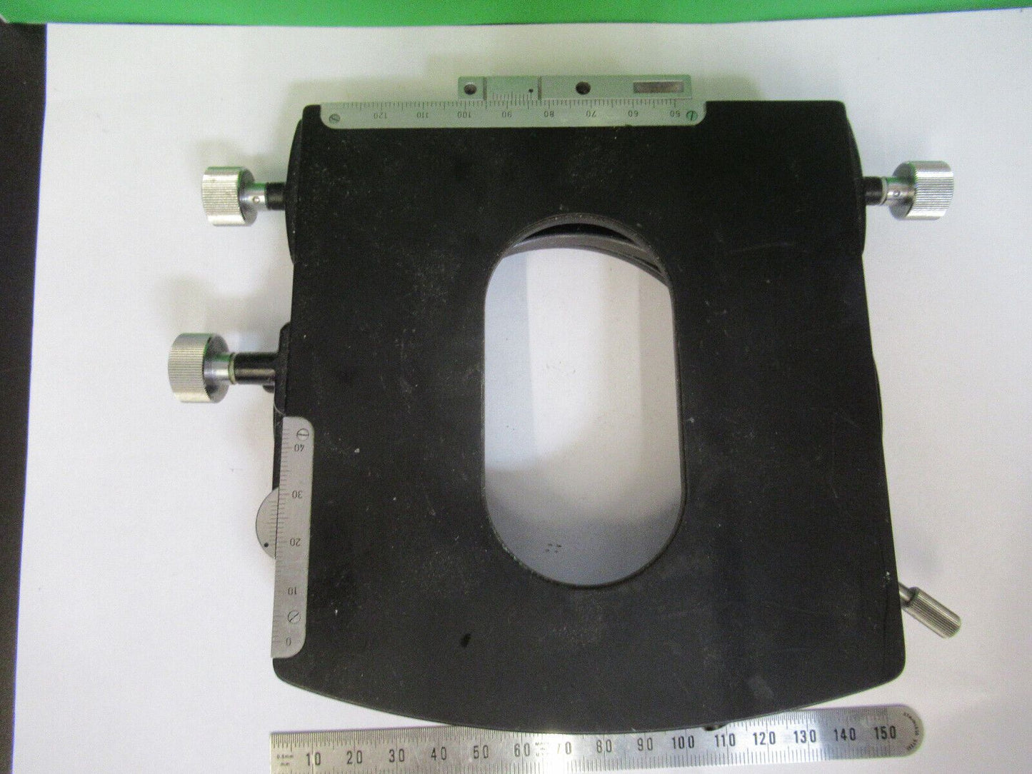 WILD M20 SWISS STAGE TABLE MICROMETER MICROSCOPE PART OPTICS AS PICTURED R8-A-58