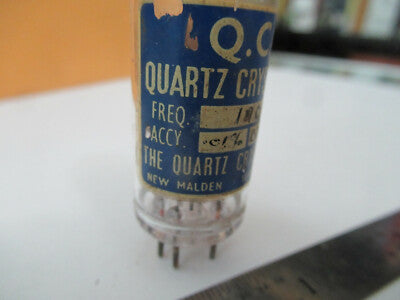 QUARTZ CRYSTAL FREQUENCY CONTROL Q.C.C. UK GLASS PACKAGE AS PICTURED &F2-A-91
