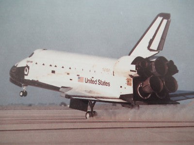 COLLECTABLE PRINT SPACE SHUTTLE LANDING NASA VINTAGE REPRODUCTION &BLI
