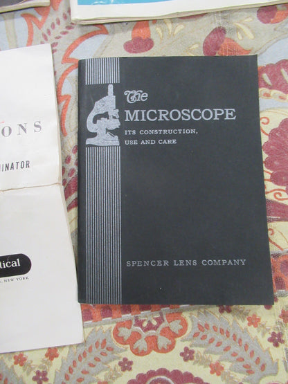 ANTIQUE LOT B&L AO NIKON MANUAL CATALOG MICROSCOPE PART AS PICTURED &88-a-30