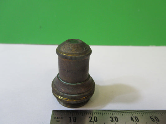 Antique Brass Bausch & Lomb Objective Lens Microscope Part