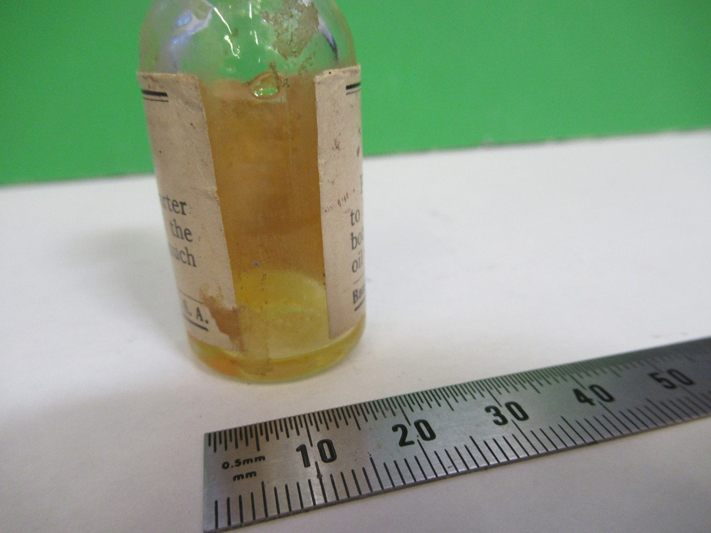 ANTIQUE CEDAR OIL FLASK BAUSCH LOMB MICROSCOPE PART AS PICTURED X3-B-105