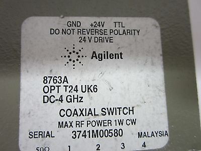 AGILENT HP COAXIAL SWITCH 8763A HF-MIKROWELLENFREQUENZ #1E-M-3