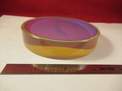 OPTICAL 4" DIA ZERODUR FLAT COATED DICHROIC SPECTRA PHYSICS PRO OPTICS &M3-A-06