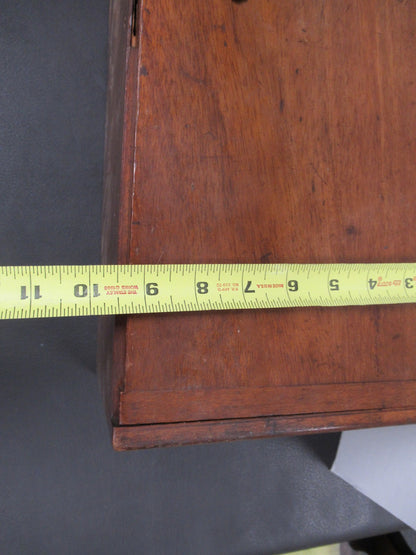 ANTIQUE WOOD CABINET EMPTY OPTICIANS LONDON COLLINS UK MICROSCOPE PART ta-5
