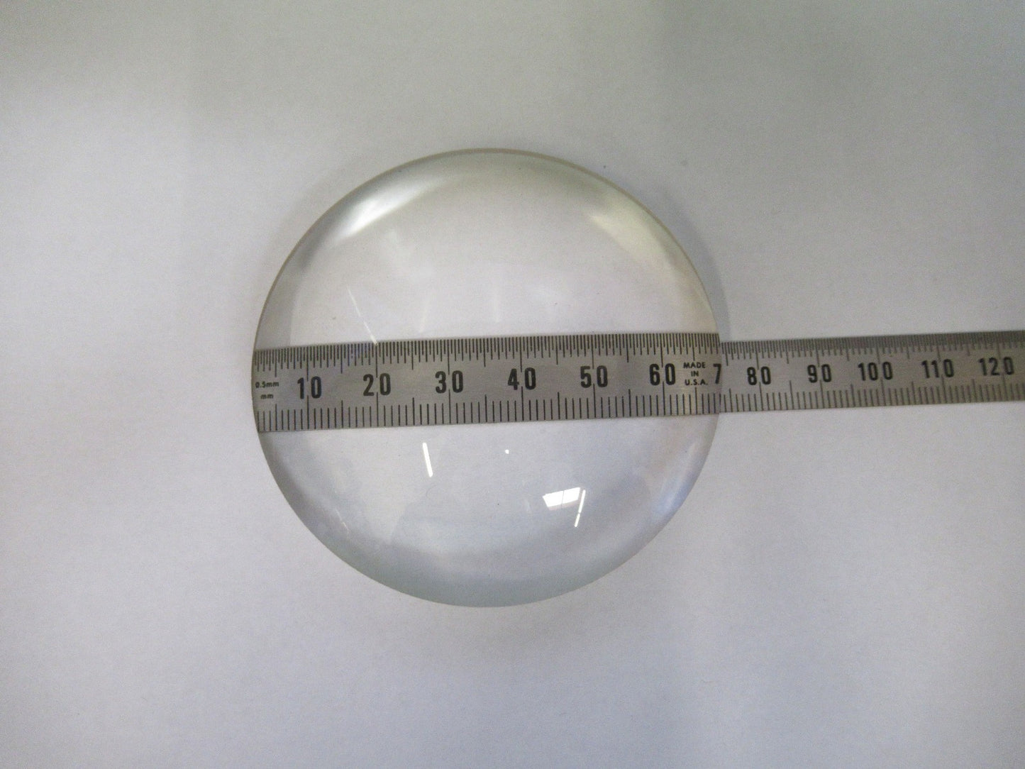 HUGE OPTICAL PLANO CONVEX THICK GLASS MIL SPEC OPTICS AS PICTURED V3-A-03