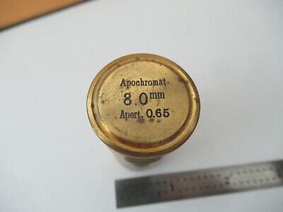CARL ZEISS JENA 8mm EMPTY BRASS OBJECTIVE CAN MICROSCOPE AS PICTURED &F5-A-108