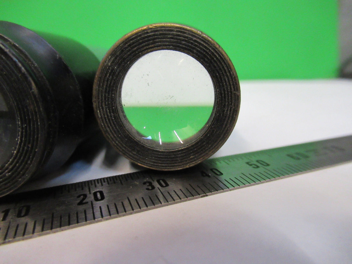 Antique American Optical Co. Spencer Lens Co. Pair Eyepieces 9X Optic Microscope Part