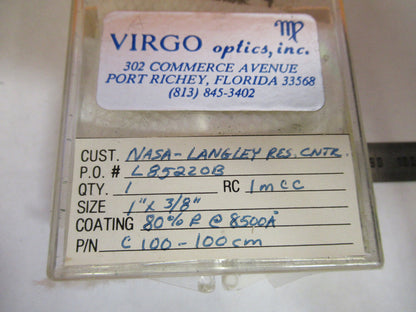 OPTICAL ex-NASA  BAD COATED LENS PRO LASER OPTICS AS PICTURED Y4-A-94