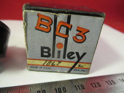 Vintage 1940's Quartz Crystal Bliley Electric Co. BC3 Frequency 1867 Kc +Box