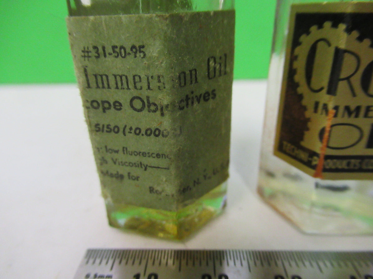 Bausch & Lomb Lot Immersion Oil Antique Bottle Microscope Part