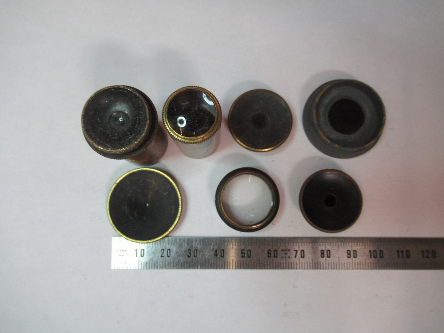 ANTIQUE BRASS LOT VERY OLD SCOPES MICROSCOPE PART AS PICTURED S3-B-05