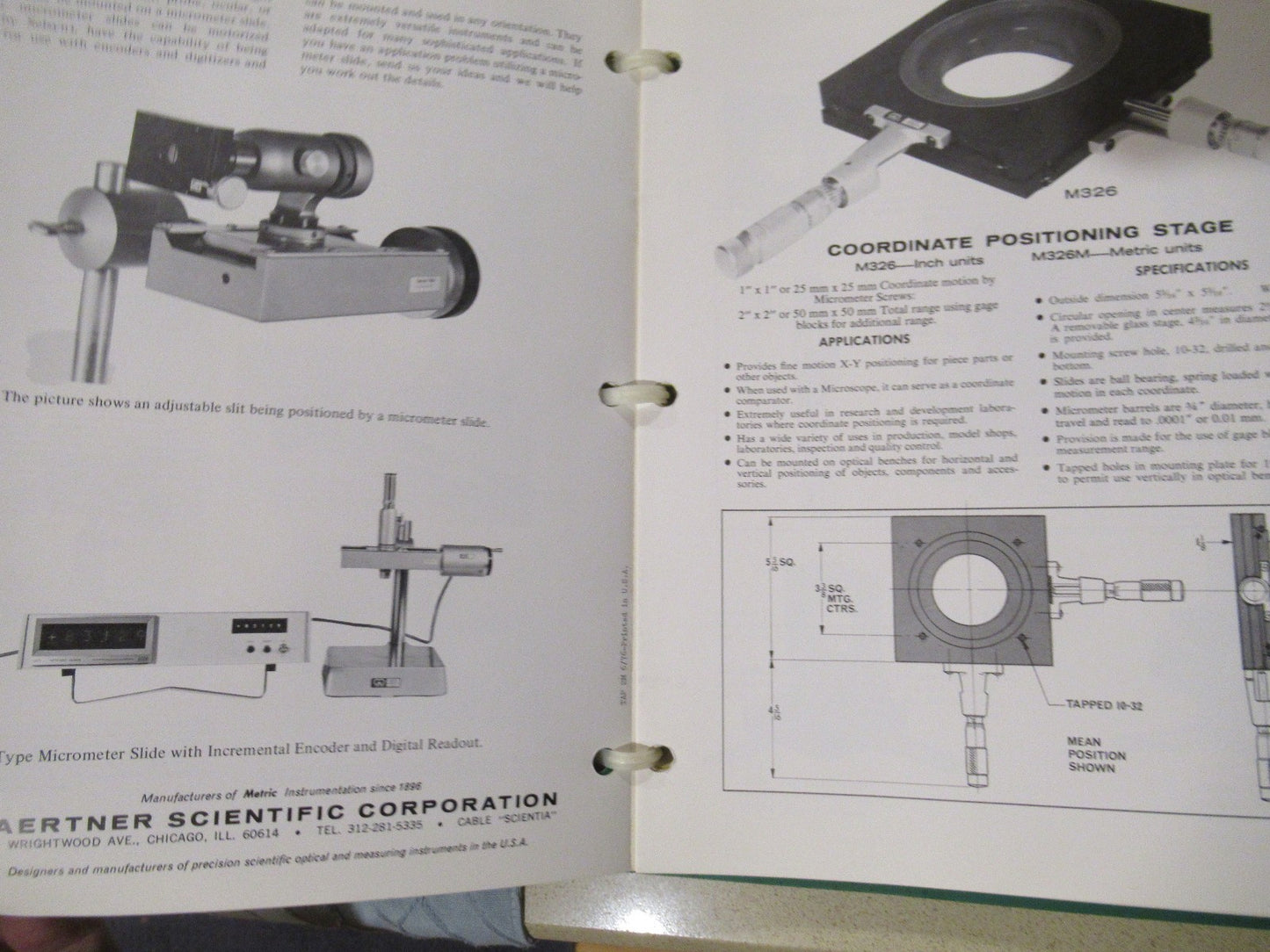 GAERTNER 1977 CATALOG PRICE LIST BROCHURES MICROSCOPE PART AS PICTURED Biblio