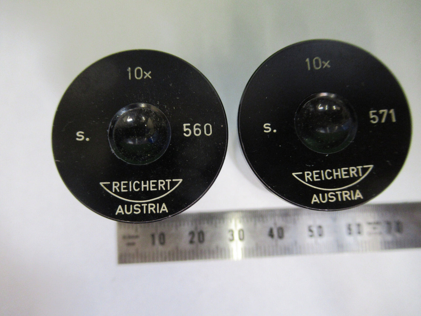 Reichert Austria Eyepiece 10X Pair Optics Microscope Part