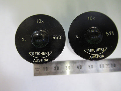 Reichert Austria Eyepiece 10X Pair Optics Microscope Part